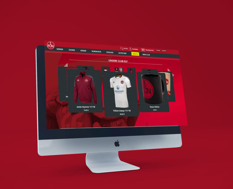 Onlineshop FCN Sportausstattung Merchandising Fußball